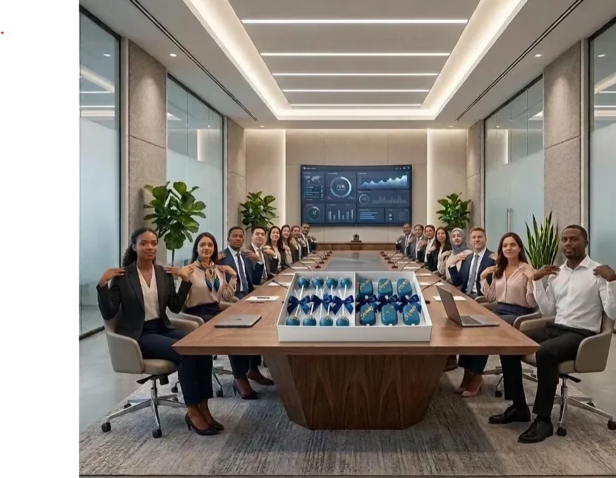 A corporate yoga and wellness session taking place in a bright modern Johannesburg office